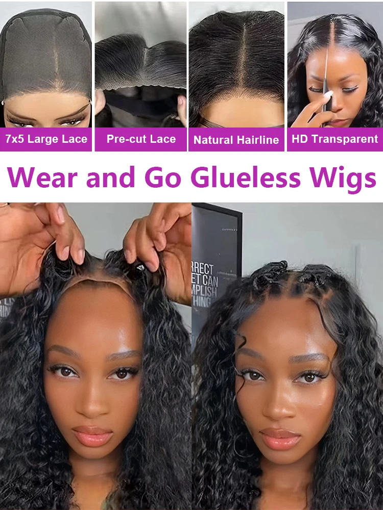 40 Inch Water Deep Wave Human  - đánh giá và giá Hd Lace Frontal Wig Human Hair Pre Plucked