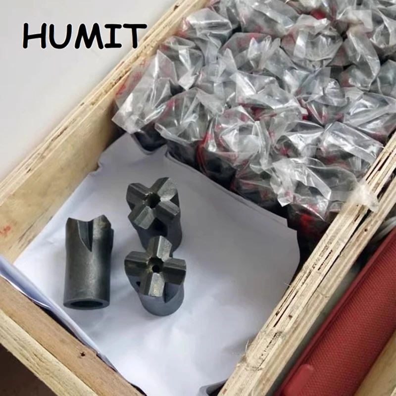 1 5 10pcs 28-100mm Hard Alloy Rock Cross Chisel Drilling Bits Taper Chisel Core Drill Tips For Mining Tunnel Stone