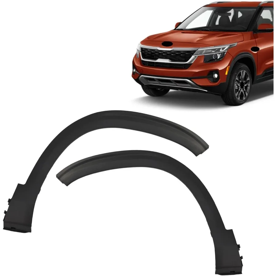 JX RACING Front Fender Flares Textured Set 2pcs Compatible with Kia Seltos 2021 2022 2023 2024 2025 Wheel Opening Moldings Left