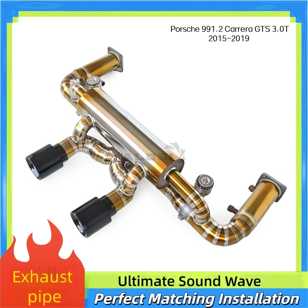 

Titanium Catback Exhaust System Muffler for Porsche 991.2 Carrera GTS 3.0T 2015-2019 Vacuum Valve-controlled Racing Exhaust Pipe