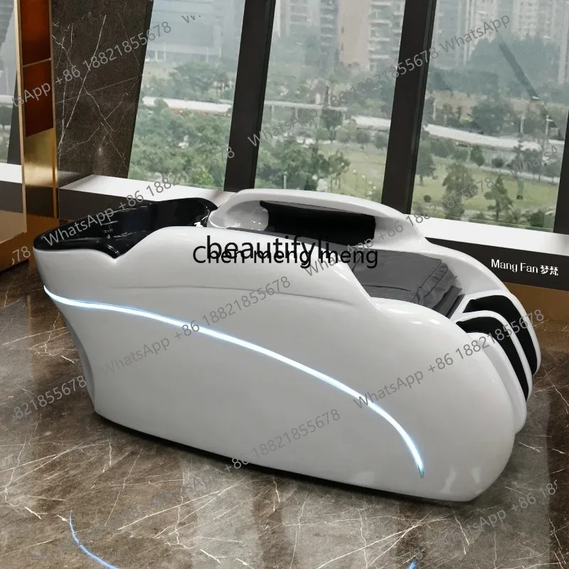 LHY26 ss ss8617 High-Grade Multifunctional Intelligent Style Electric Massage Shampoo Bed for Hair Salon Flushing Bed with Light