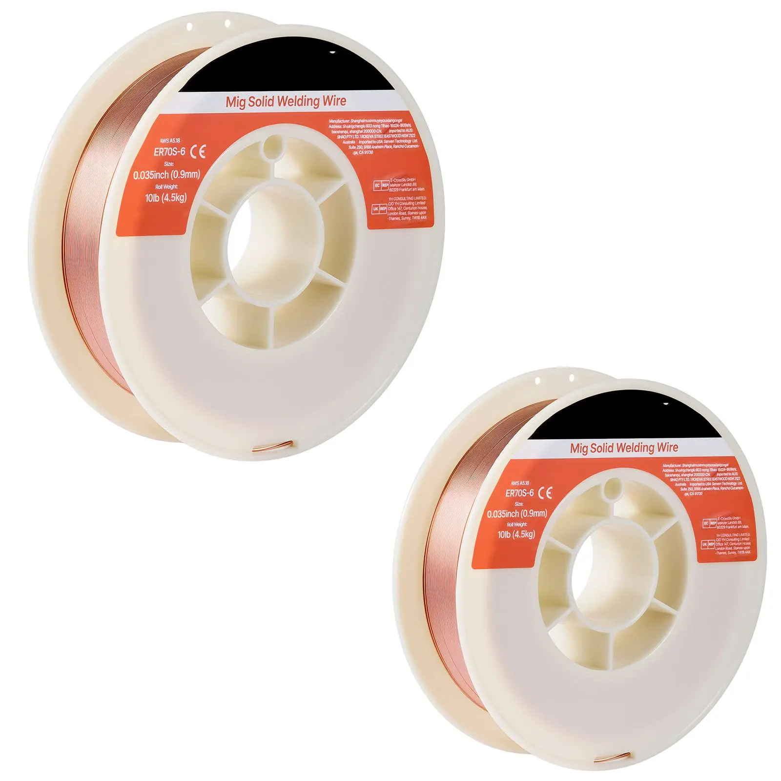 Solid MIG Welding Wire, ER70S-6 0.035-Inch 10 LBS, Low Spatter Mild Steel Welding Wire with High Deoxidizers for All-Position