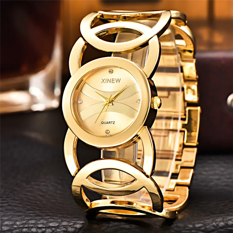 Luxury Brand Lady Gold Watches Full Stainless Steel Magic Women Bracelet Zegarki Damskie Znanych Marek Montre Vintage Femme 2024