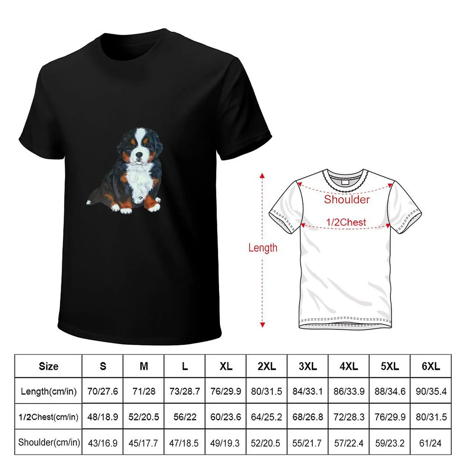 Lavish Bernese Mountain Dog Puppy Original Art T-Shirt essential t shirt blue archive boys animal print t shirt men