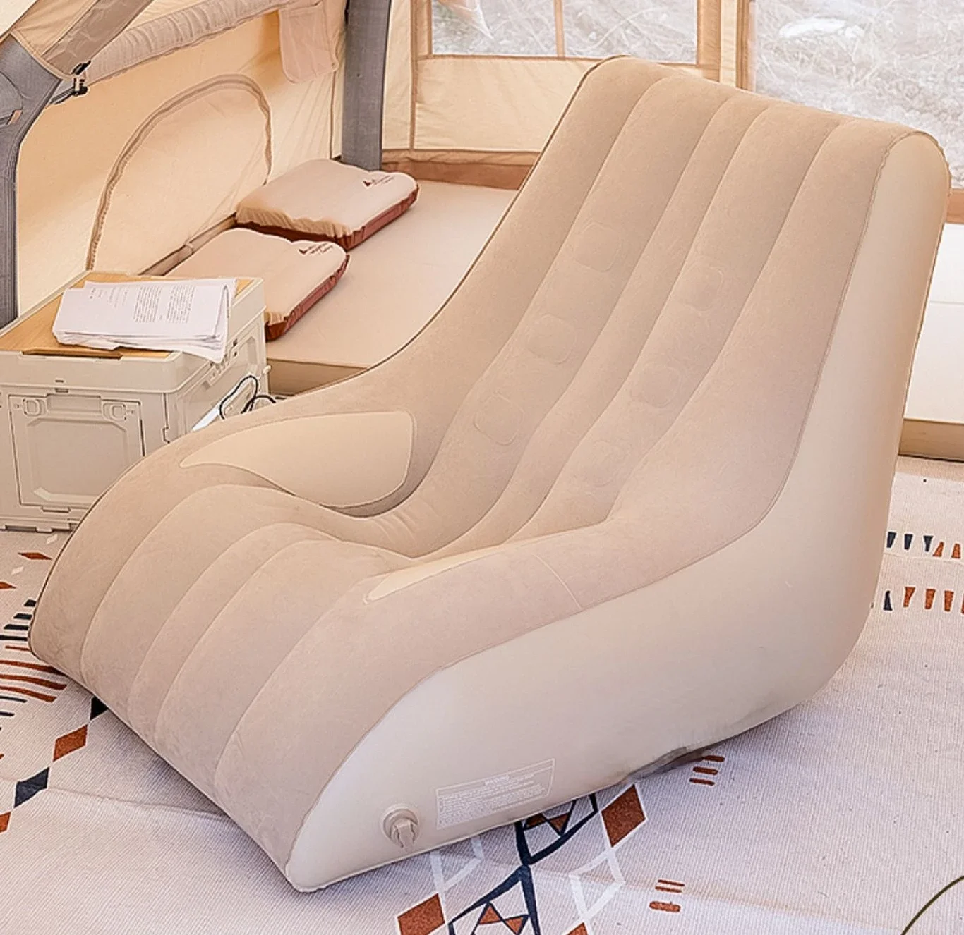 Electric massage chair, inflatable sofa, single cushion, outdoor lazy lunch break, multi-functional smart reclining chair