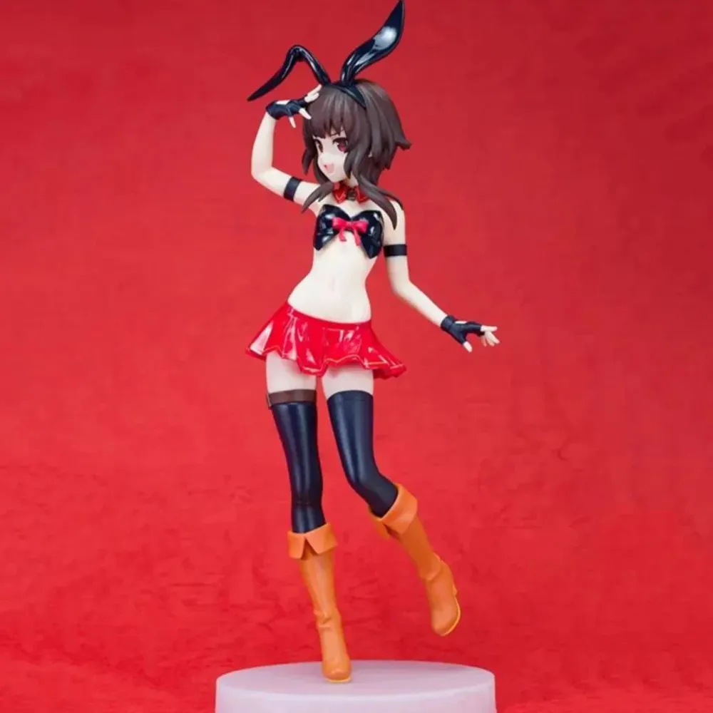 23CM KonoSuba Megumin Kono Subarashii Sekai ni Shukufuku o! Bunny Ver Girl figure PVC Action Anime Model Toys regali per bambole