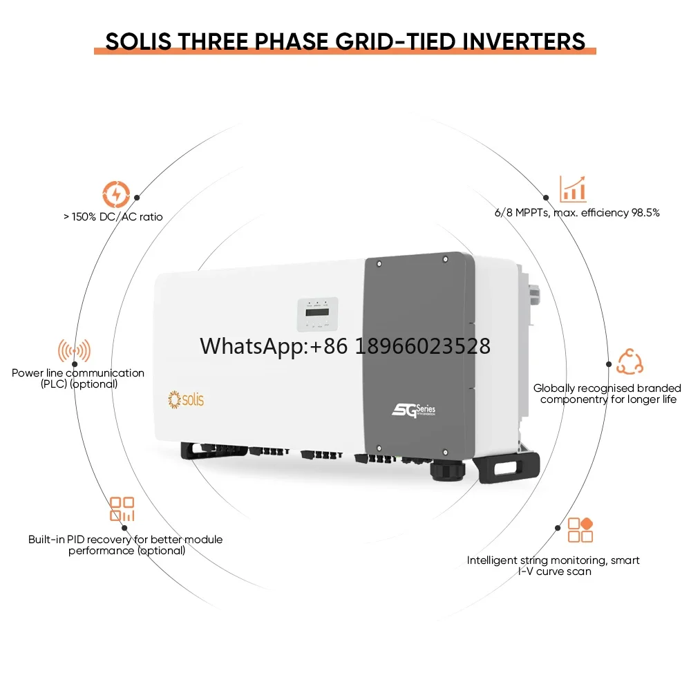 Solis solar inverter 100kw on off grid hybrid inverter 100kw Solis-(80-110)K-5G-pro 100kw inverter