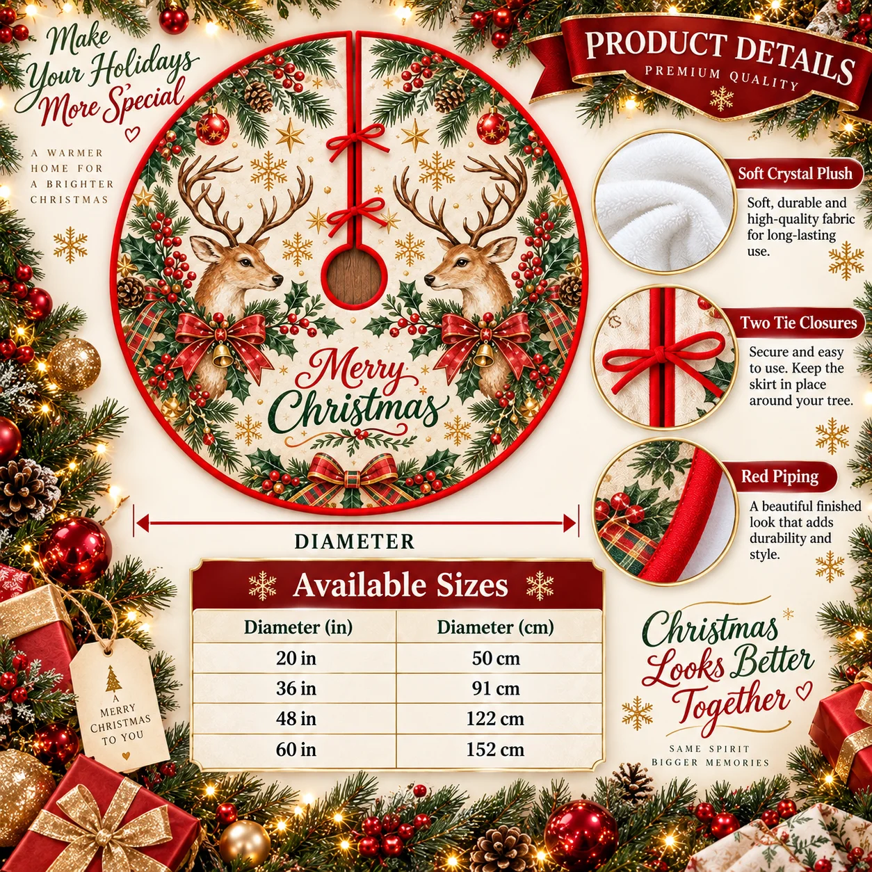 Maßgefertigter Weihnachtsbaumr – Home Textiles Super Soft Bewertung und Preis