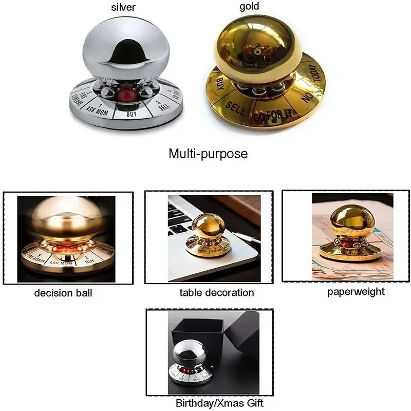 Desktop Decoration Gift Prophecy Fate Decision Ball Decision Maker Ball Finger Spinner Anti-Stress Decompression Toy