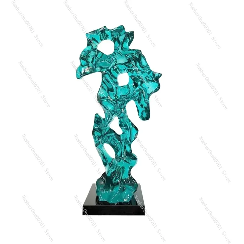 

Abstract Taihu Lake Stone Decoration Transparent Resin Floor Sculpture Crafts at Entrance