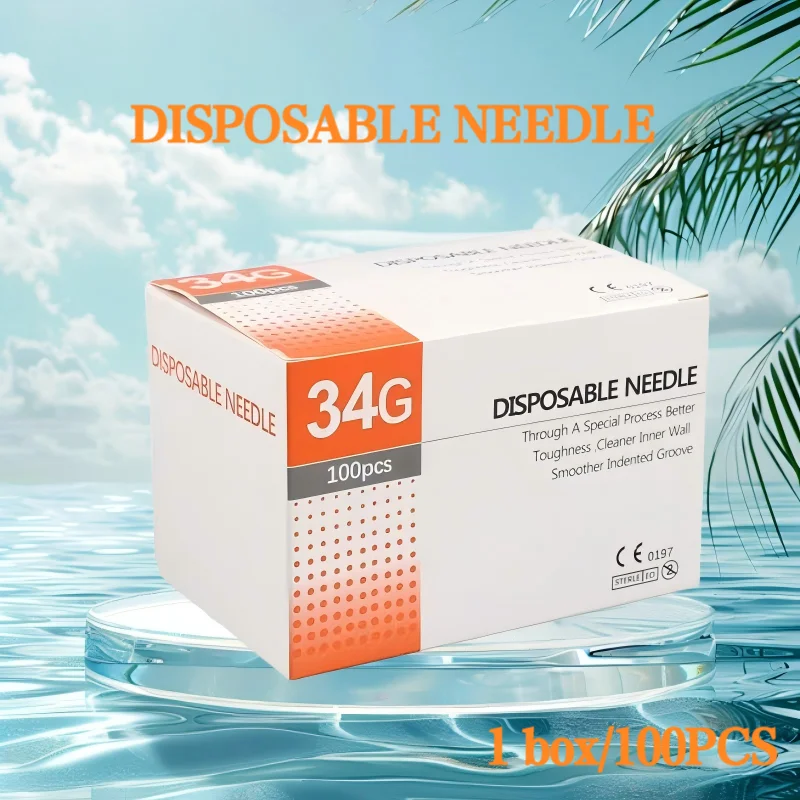 

29G/30G/31G/32G/33G/34G Meso Disposable Painless Small Needle Irrigator For Superfine Beauty Needle Eyelid Tool Parts