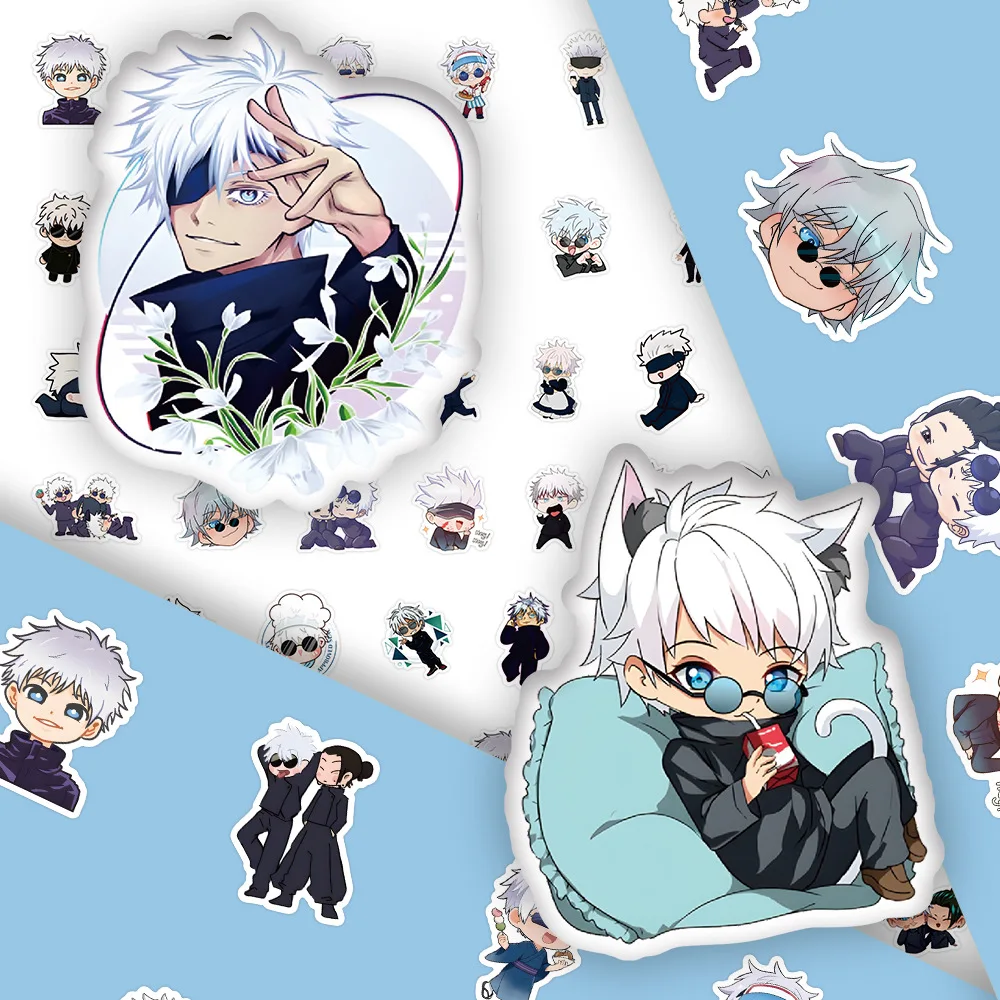 60 PZ Kawaii Cartoon Anime Jujutsu Kaisen Adesivi Itadori Yuji Cartoon Decal Laptop Skateboard Notebook Auto Bici Kid GIOCATTOLO