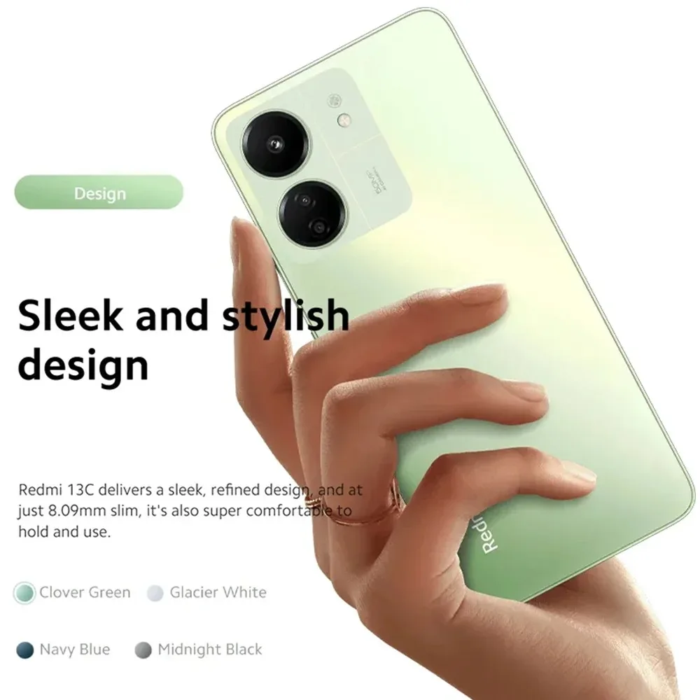 Xiaomi Redmi 13C globalna wersja 128 GB Smartphone MTK Helio G85 Octa Core 6.74 płynny wyświetlacz 50MP AI potrójna kamera