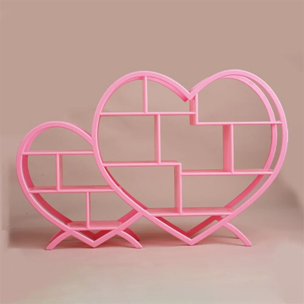 

Mini Dollhouse Storage Rack DIY Accessory Love Heart Shape Dollhouse Shelf Storage Function Mini Furniture Dollhouse Decoration