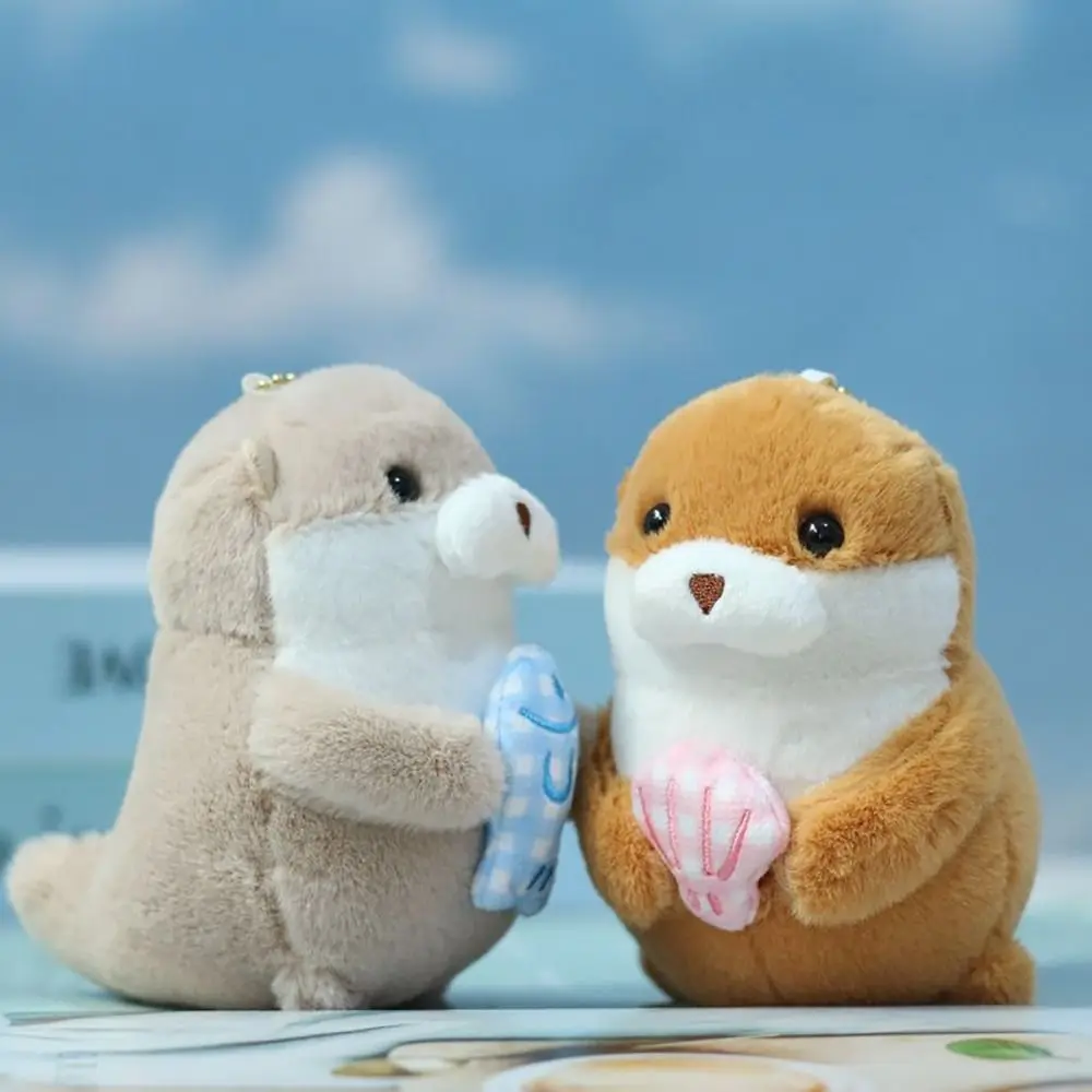 Fashion Cartoon Anime Otters Plush Doll Cute Hanging Ornament Backpack Key Chain Props Plush Doll Keychain