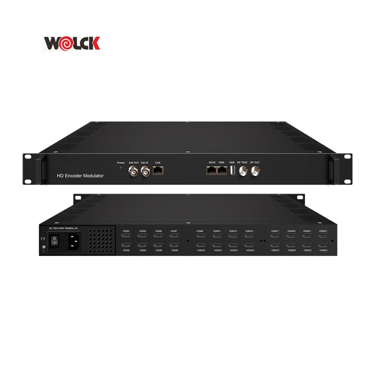 4K Digital TV 16 24 HD Video RF CATV DVBC DVBT ISDBT DVB S2 Encoder Modulator