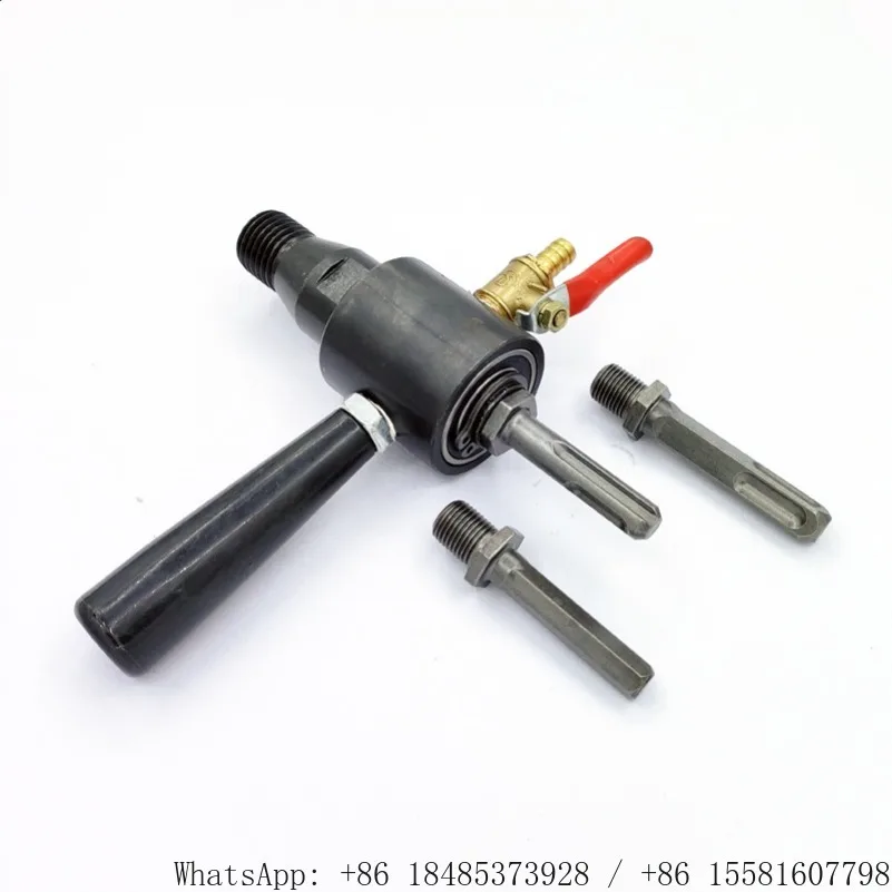 Conversion Head for Round Shank Impact Drill to Water Drilling Rig Electric Hammer to Water Drill Water Injector Hexagonal Shank