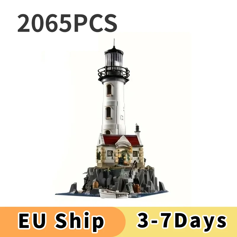 2065pcs 전기 등대 모델 빌딩 블록 모터라이즈드 브릭 어셈블리 어린이 장난감 크리스마스 선물 21335
