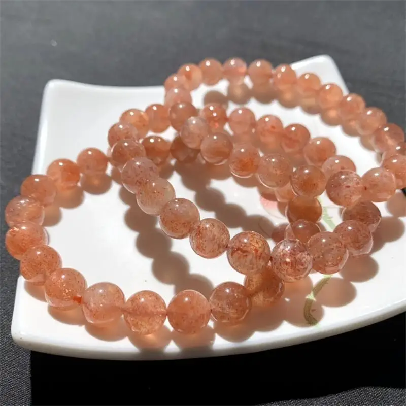 10MM Natural Gold Sunstone Bracelet Gemstone Crystal Healing Gemstone Fashion Reiki Jewelry Holiday Gift 1PCS