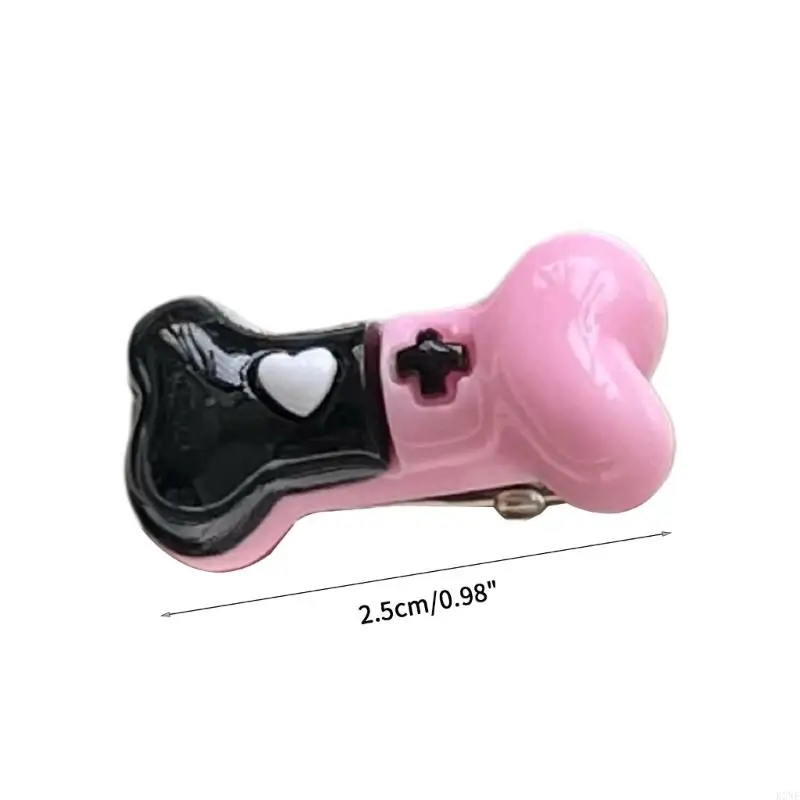 K3NF Stereo Bone/ Bowknot Bentuk Rambut Klip Rambut Rope Rambut Klip Rambut Ornamen Untuk Remaja