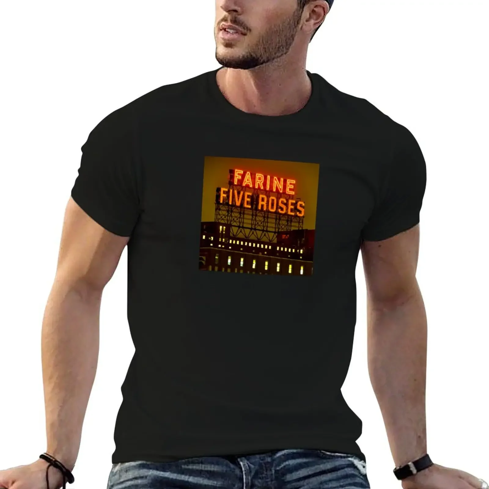 

Farine Five Roses Montreal T-Shirt basketball graphic tees plus size tops graphic tee shirt shirts men graphic