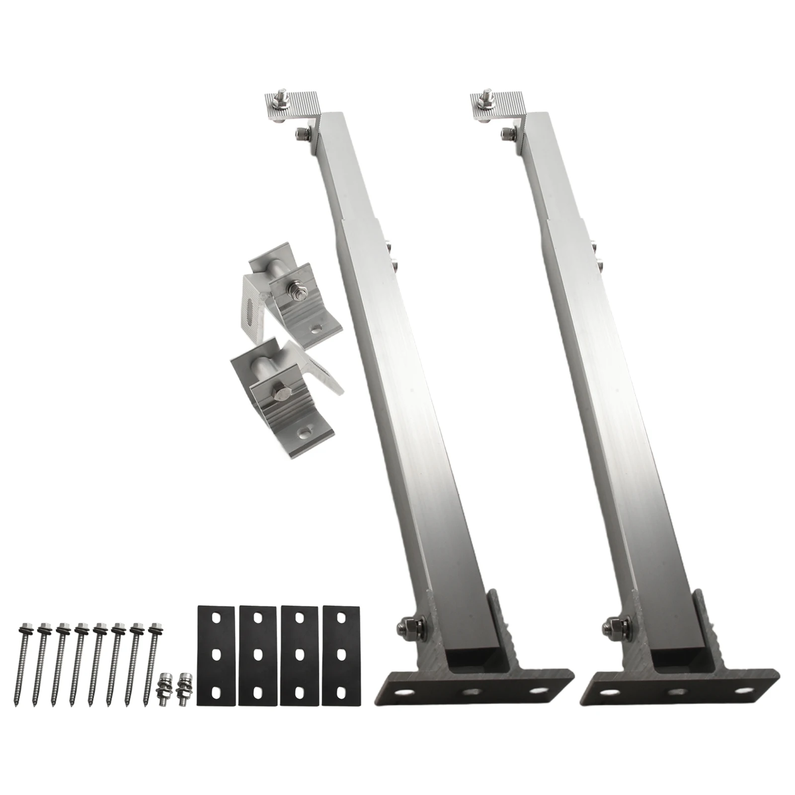 Adjustable 15-30 Degree Aluminum Alloy Solar Panel Roof Mounting Bracket Stand For RV Boat Marine Off Grid PV System Accessories