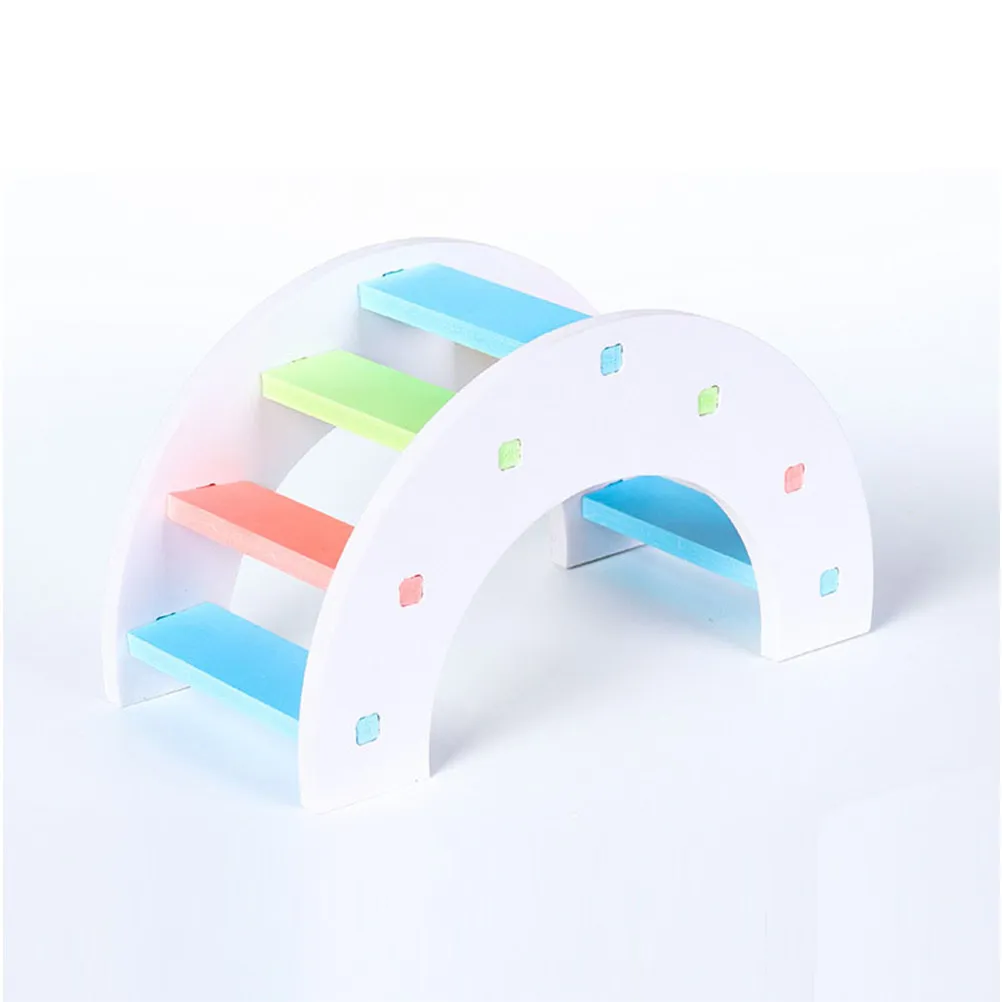 Rainbow Bridge Petit Tunnel d'Escalade pour Hamsters en PVC, Structure de Jeu et d'Exercice Colorée pour Hamsters, Accessoire d'Activité Amusant pour Hamsters