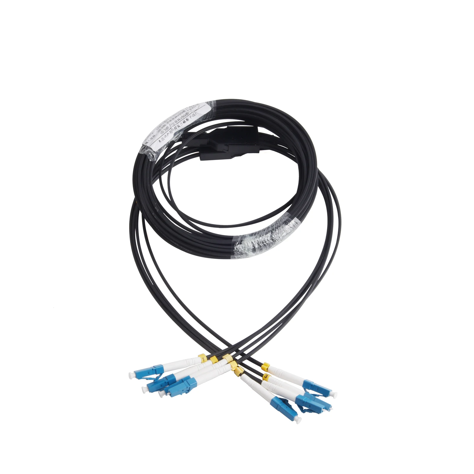 Fiber Optic Extension Wire UPC 4 LC to 4 LC Single-mode 4-core Outdoor Convert Line 100M/120M/150M/200M/250M/300M Optical Cable