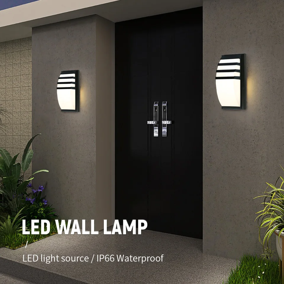 Led Outdoor Wall Light Waterproof IP66 Motion Sensor Led Outdoor Lighting Porch Lights Balcony Garden Lights Outdoor Wall Lamp