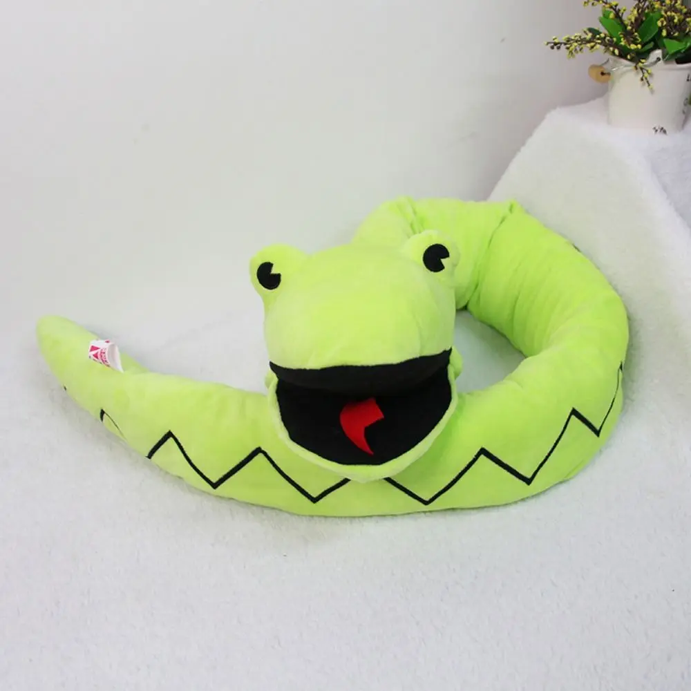 Marioneta de mano de serpiente móvil con boca, marioneta de mano realista de serpiente verde, juguetes de 150cm/59,06 pulgadas, muñecos de piñones de serpiente de peluche