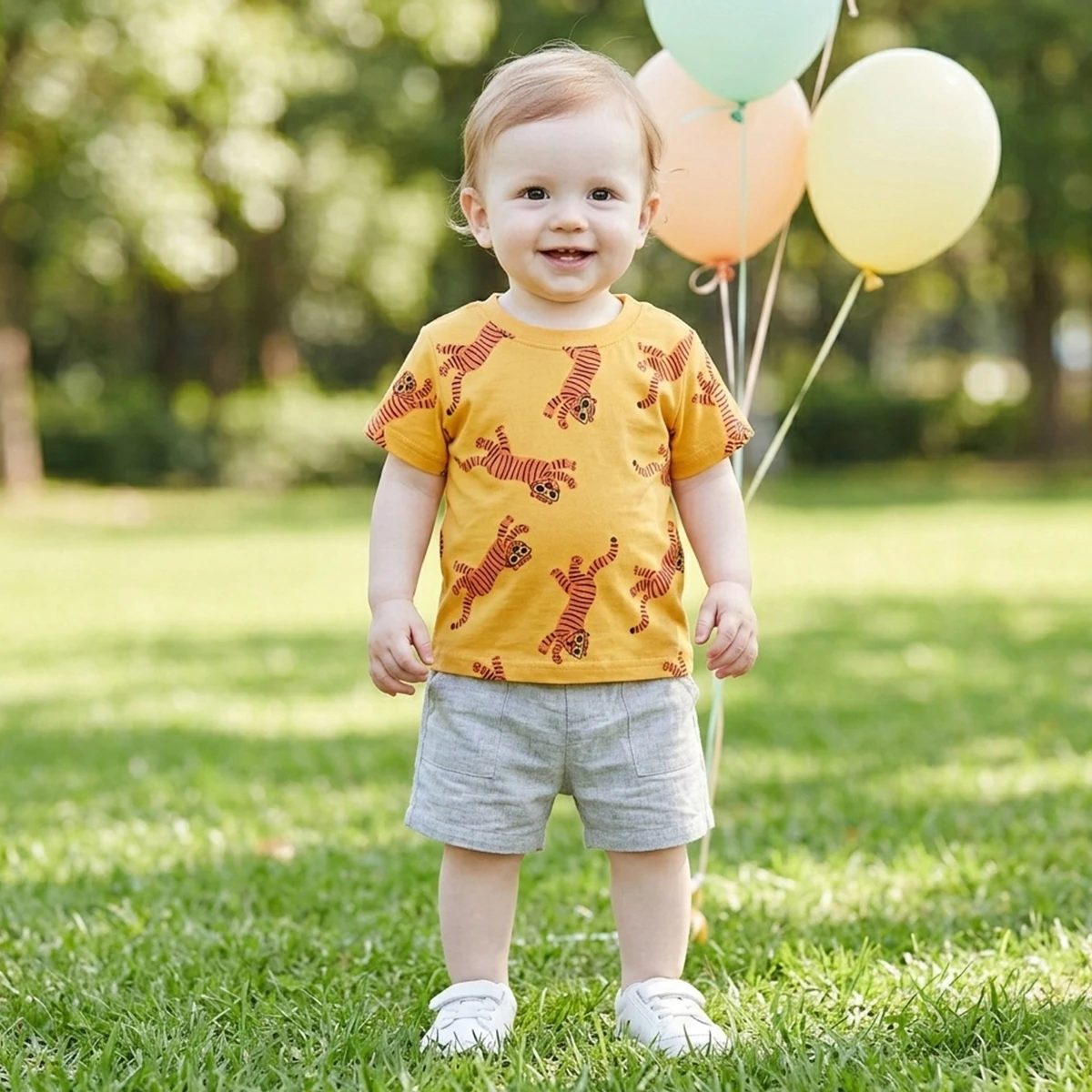 Casual Kids Animals Summer Baby Boys Lovely Tops T-shirt Clo