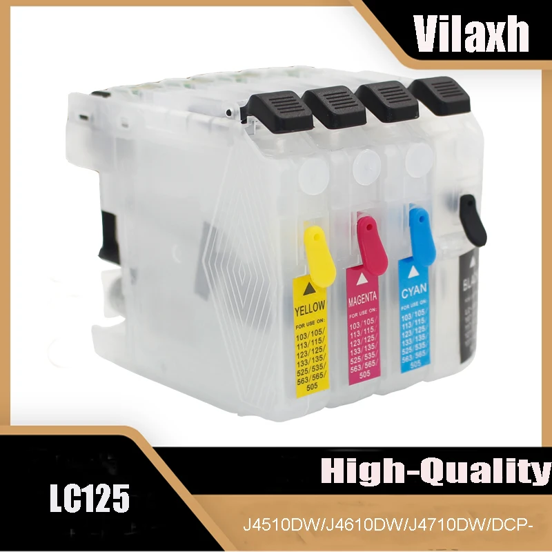  VilaxhLC127 LC125 127XL 125XLRefillable cartridges Ink Cartridge For Brother MFC-J4410DW/J4510DW/J4610DW/J4710DW/DCP-J4110DW