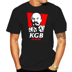 Authentic KGB Lenin Men T Shirt Communist Soviet T-Shirts USSR Party Revolution Cool Clothes Novelty Fashion Cotton Tee Shirt