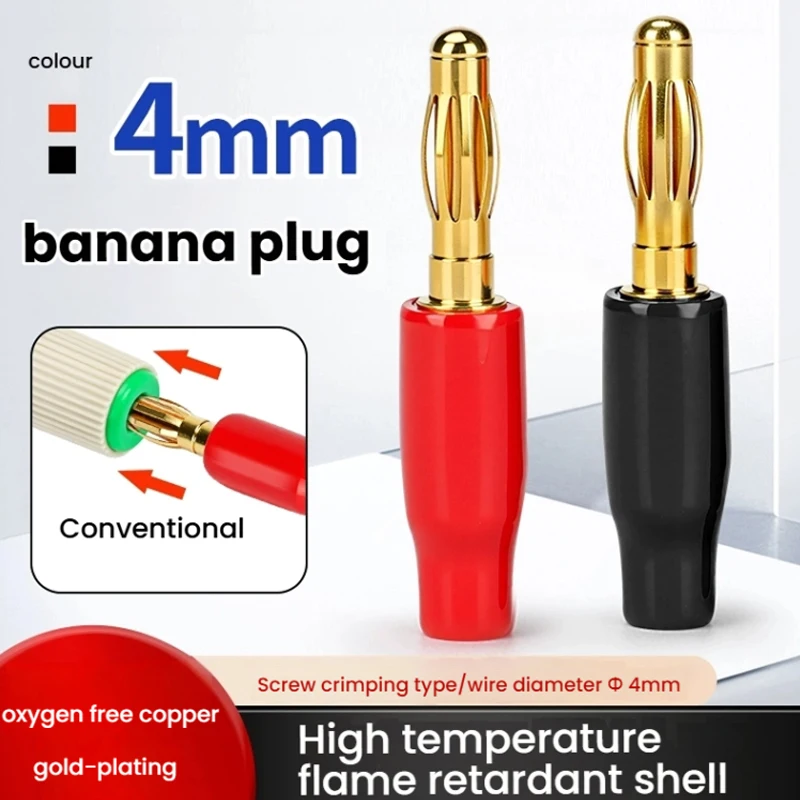 

20Pcs Banana Plug, Audio Cable Connector and Speaker Plug - Pure Copper Audio Lantern Head Accessory