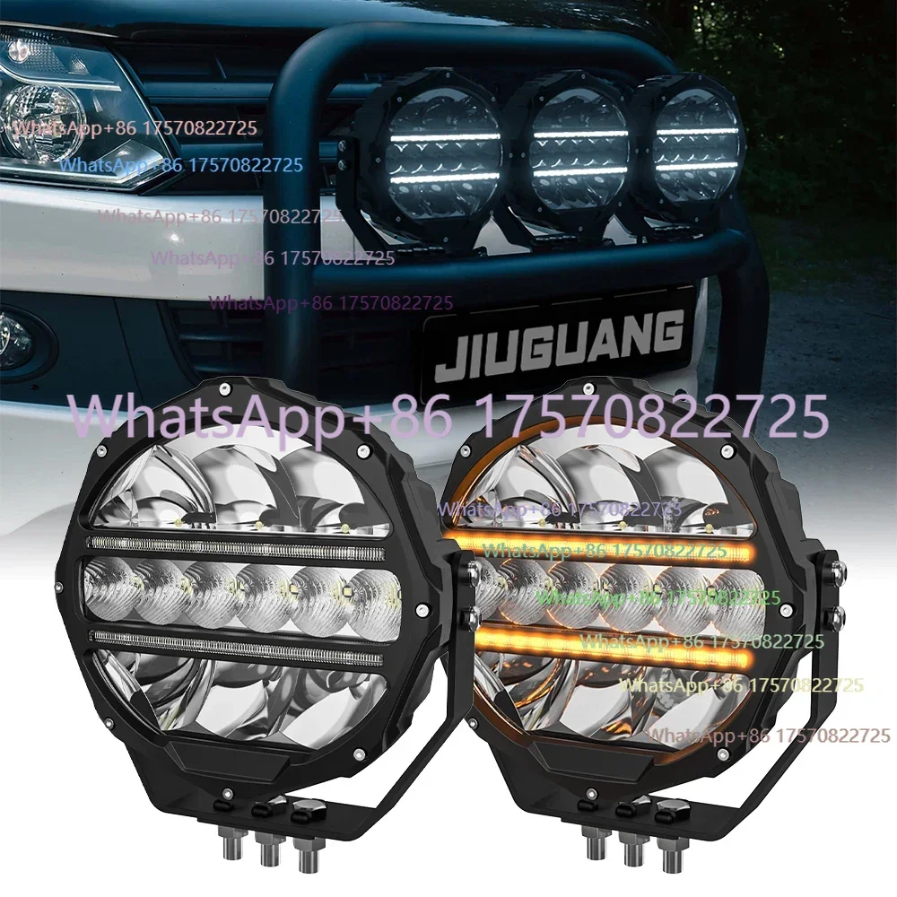 Super Bright Auto Led Work Light 12V 24V Truck Off Road Spotlight Led 4x4 9inch Round Led Driving Lights With DRL Position Light