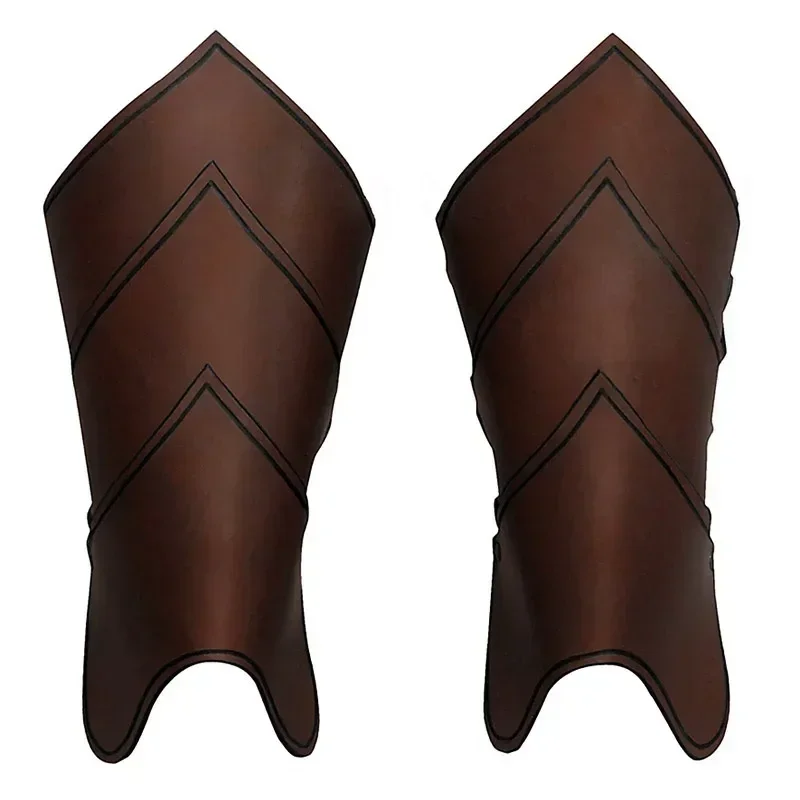 Medieval Armor Larp Leather Leg Gothic Gaiter Viking Knight Cosplay Costume Shoe Boot Cover Half Chaps Men Halloween Carnival