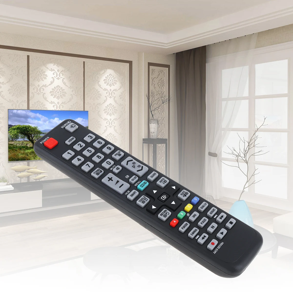 Remote Control TV IR 433MHz dengan Transmisi Panjang Cocok untuk Smart TV Samsung AA59-00508A / AA5900508A