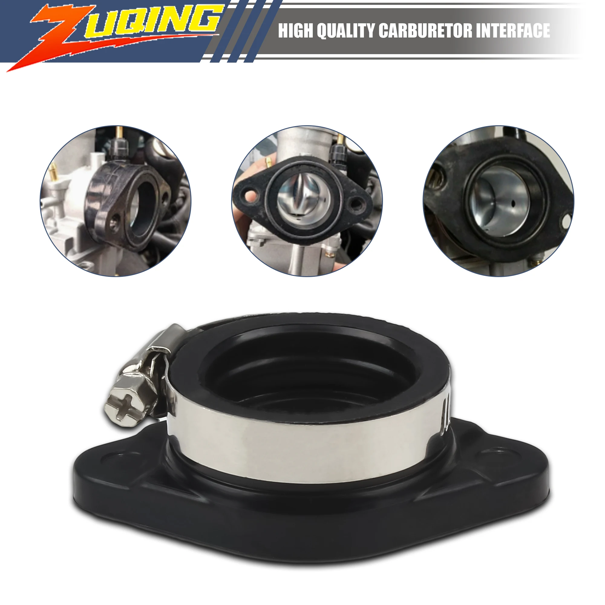 Motorcycle Carburetor Intake Manifold Rubber Interface Adapter 28mm 30mm for PWK PE MIKUNI OKO Universal Carb Parts Dirt Bike - view 2
