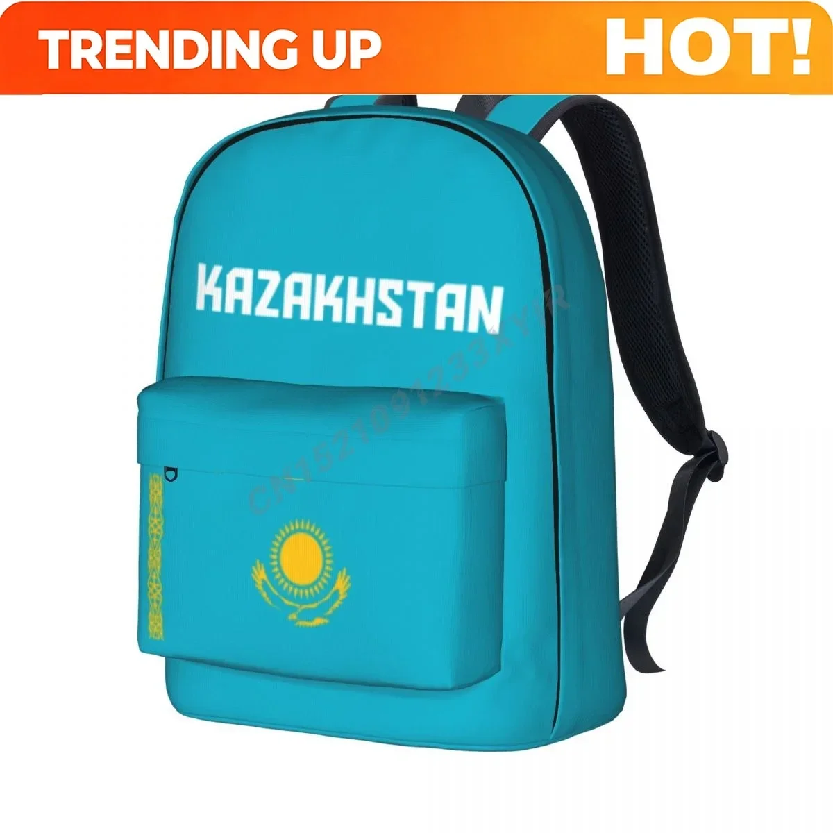 Custom Bag Unisex Backpack Kazakhstan Flag Stitch Schoolbag Messenger Bag Case Laptop Travel Bag Mochila Gift