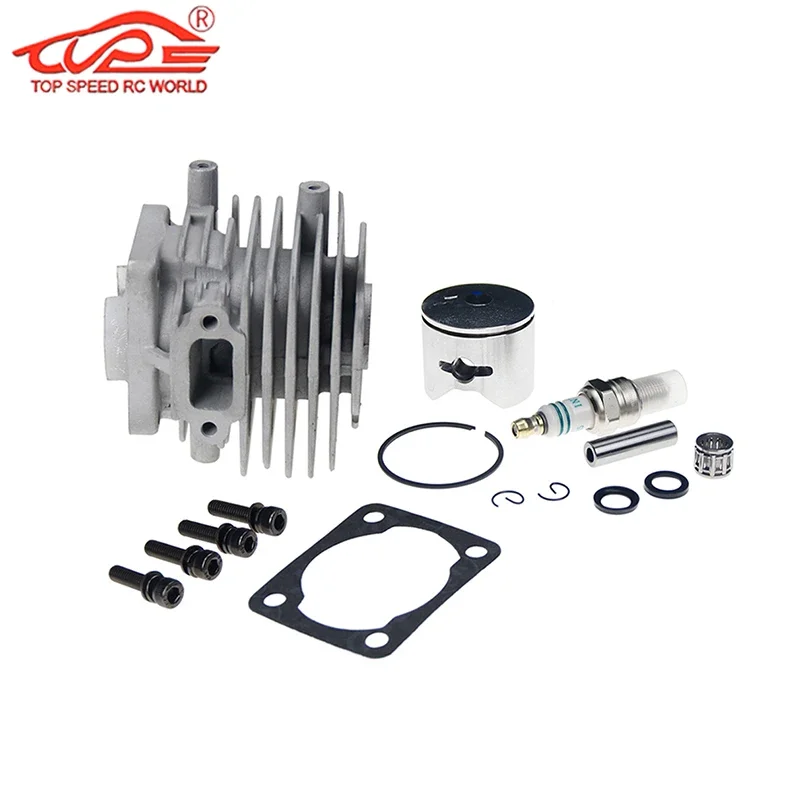 Rc Car Upgrade 30.5CC Casting Cylinder & Piston Set for 1/5 HPI ROFUN ROVAN KM BAJA Losi 5ive T FG GoPed RedCat RCMK CEN DDT FID