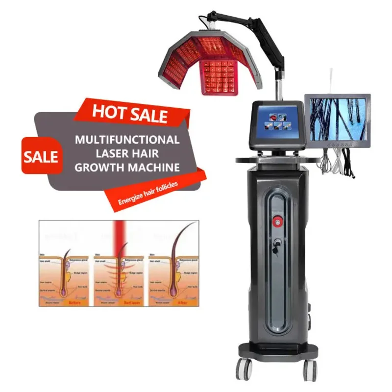 

Laser Hair Growth System Scalp Analyzer Hair Regrowth Massage Machine Scalp Deep Moisturizing for Alopecia Areata Treatment