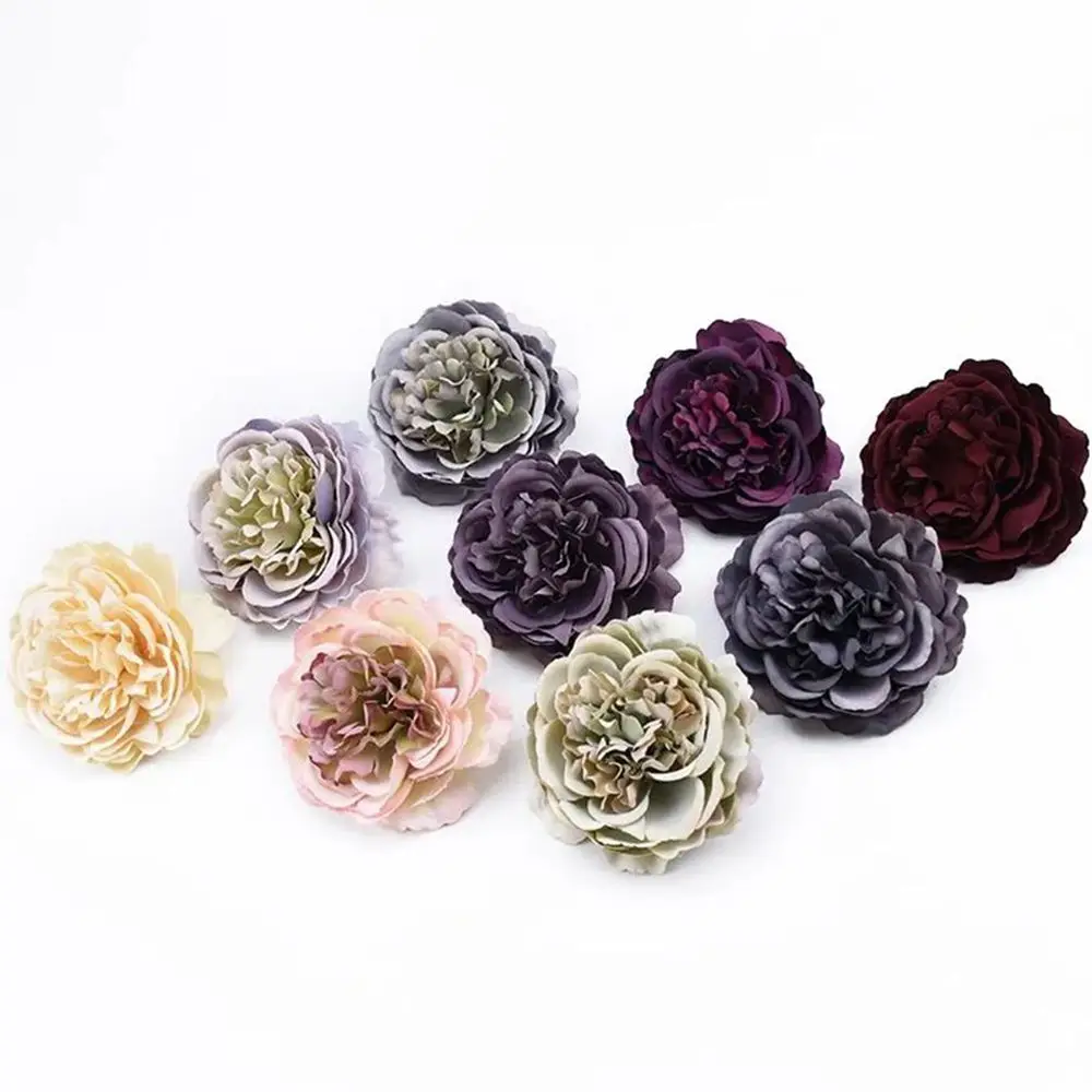 50/100pcs ArtificialFlower Silk Peony Hotsale Christmas Decor Home Festival Outdoor Garden Wedding Bridal Diy gift box Wholesale