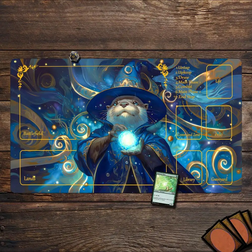 الألعاب Playmat MTG Playmat آرتشر الراكون ماوس حصيرة المضادة للانزلاق دائم مخيط حافة 35X60 سنتيمتر حصيرة مكتبية tapete ماجيك mtg #3