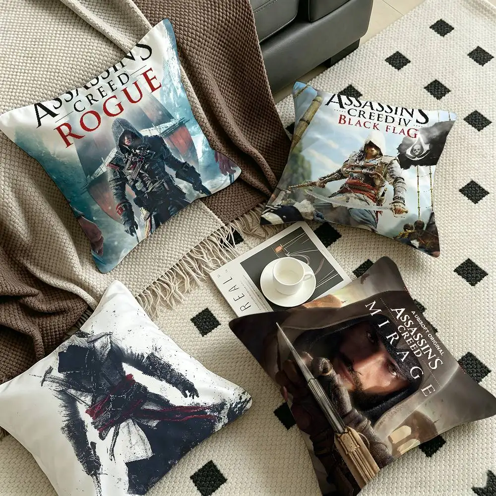 A-Assassin C-Creed Game Maple Design Cushion Cover Happy Autumn Harvest decor Holiday Decorati Pillow Cover