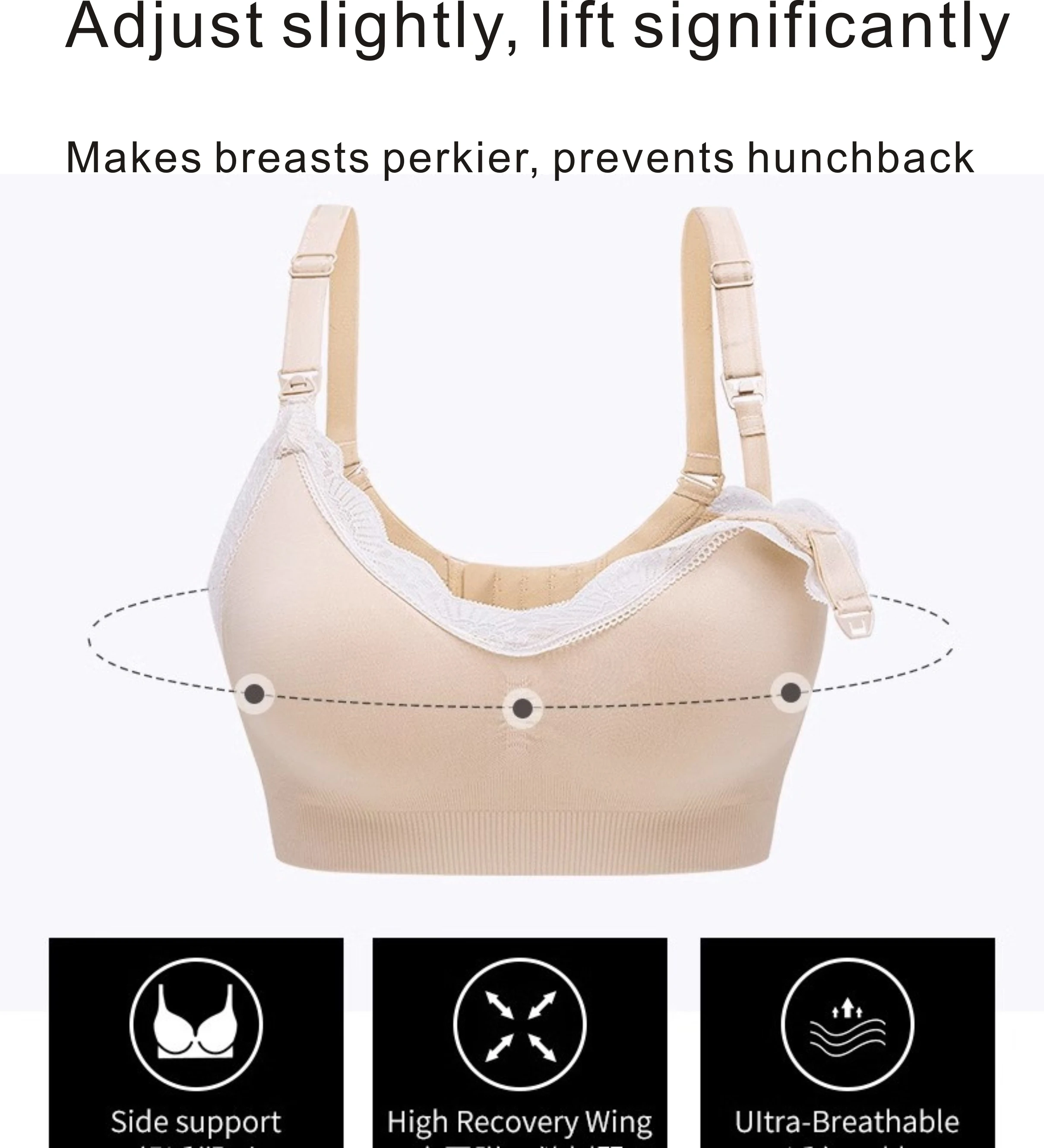 Naadloze voedingsbeha met kant - Nursing Bra Sleep recensie en prijs