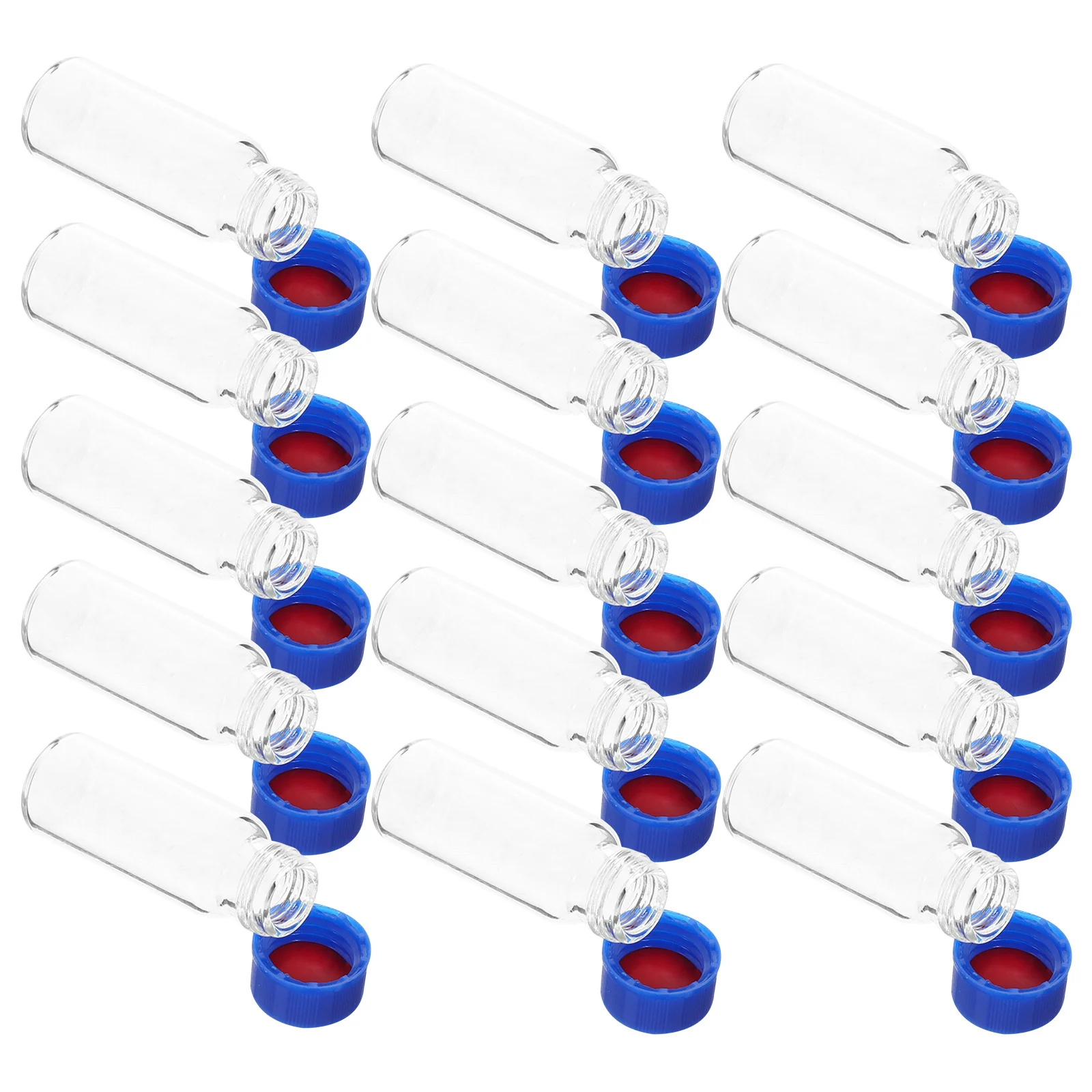 

100Pcs Small Glass Vials 2Ml with Caps Transparent Sample Containers for Scientific Experiments No Leakage Easy Observation