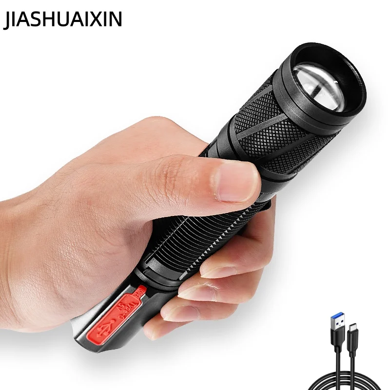 

Новая модель JIASHUAIXIN: Мощный, долговечный, сверхъяркий портативный светодиодный фонарь с зумом для дома и улицы, с большим радиусом действия