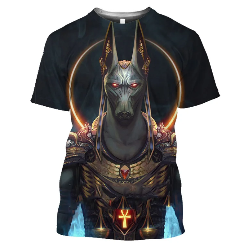 Anubis, The Ancient Egyptian God of Death graphic t shirts Summer Fashion Casual streetwear 3D Printed quick-drying t-shirt Tops