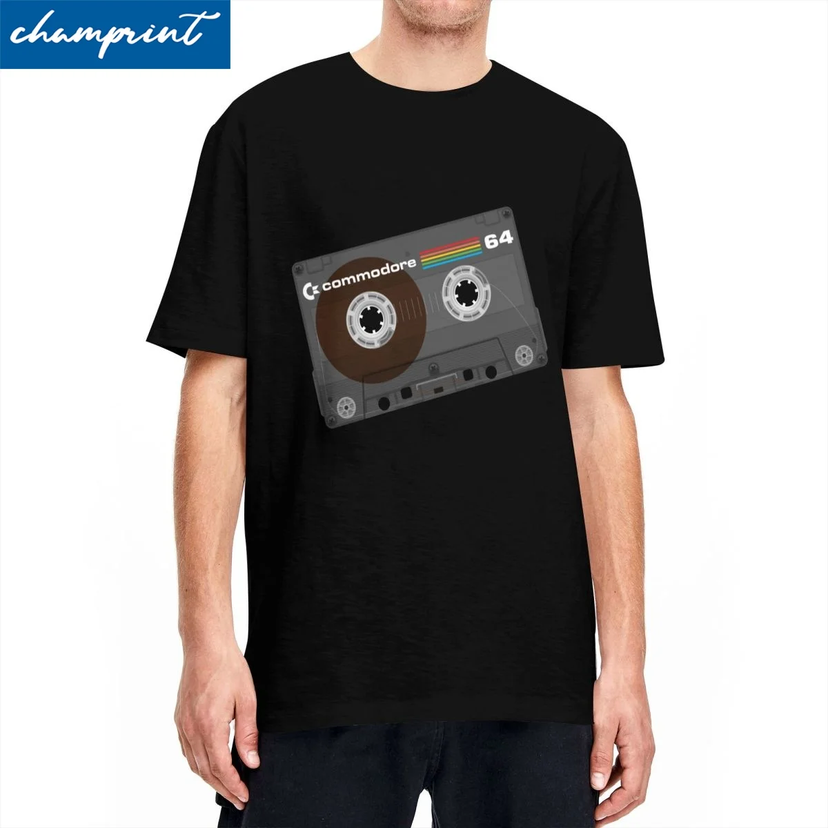 Commodore 64 Cassette Tape T-Shirt for Men Women C64 Amiga Retro Computer Geek Nerd Fashion 100% Cotton T Shirt 4XL 5XL Clothing