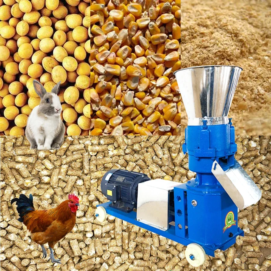 Factory Hot Sale Poultry Mill Plant Chicken Making Animal Pellet Mixer Machine animal feeds pellet machine 160p